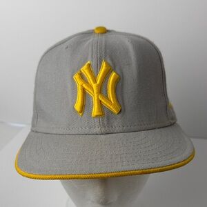 New Era Kids Cap in Gray with Yellow Accents